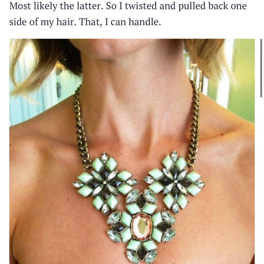 J.Crew floral diamond Statement Necklace